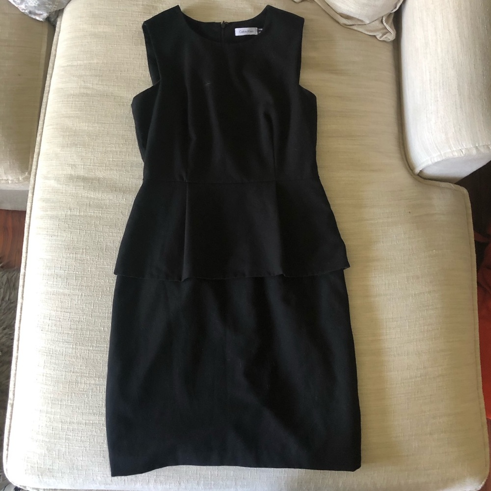 Black peplum dress